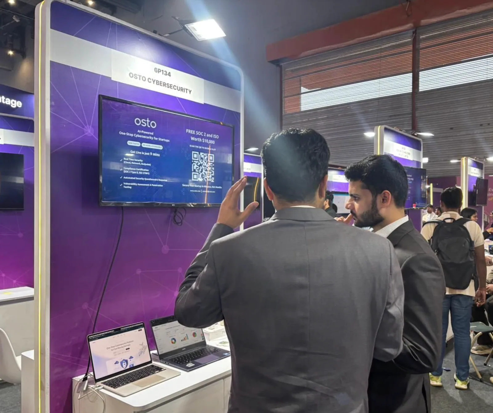 The Osto Cybersecurity booth at the AI Impact Summit